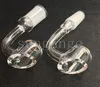 3 mm dicker, kuppelloser Quarz-Banger-Nagel, 10 mm/14 mm/18 mm, 45 Grad, 90 Grad, männlich, weiblich, mit transparentem Gelenk