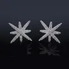 Sweet Style Creative New S925 Sterling Silver Pin Stars Pearl Stud Anti-Allergic Micro-Zircon Crystal Earrings Free Shipping