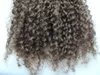 brasiliansk mänsklig jungfru remy clip ins hårförlängningar kinky curls hår weft medum brown 4 color9440098