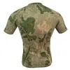 Airsoft Gear T-shirt Jungle Chasse Woodland Tir Chemise Robe de Combat Uniforme Combat BDU Vêtements Tactique Haute Élastique Camouflage NO05-101