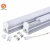 US Stock T5 LED Tube Light 2ft en rad Integrerad LED -lampor Frost Cover Shop Garage Warehouse Lighting