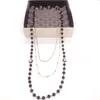 Handgemaakte KPOP Fashion Black Enamel Camelli Bead Multilayer Long Ketting Dames Trui Accessoires / Collier Femme / Collier Sautoir Long