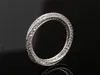 Real Eternity ring Luxe Full Stone 5A Zirkoon Geboortesteen 925 Sterling zilveren Vrouwen Trouwring Engagement Band Maat 5-10 Gift