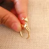 Schattige bambi herten ringen, verstelbare 3d dieren ringen mat goud zilver kleur vrouwen kinderen beste kerstcadeaus