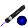 301 kraftfull blå violett laser penna pekare 405nm stråle ljusblå violett laser + 18650 batteri + laddare