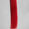 Bande de cheveux humains rouge Extension de cheveux humains droite brésilienne peau trame cheveux 20 pièces 30g 40g 50g 60g 70g5098889