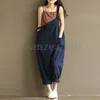 Women Strap Dungaree Jumpsuits Overalls Long Harem Pants Trousers