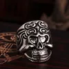 Top Gothic Punk Asorted Skull Sports Bikers Women039s Men039s Vintage Antique Srebrna szkielet pierścionka biżuterii 50pcs Whole7347121