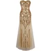 Женское платье Angel-fashion с блестками без бретелек и сердечком из тюля в стиле Гэтсби, свадебное платье в стиле ампир FBA-186207a