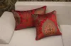 Красный элегантный европейский бархат гравированная ткань наволочка наволочка диван / автомобильная подушка / Подушка домашний текстиль поставки предпочтение