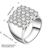 новое поступление квадратное покрытие стерлингового серебра палец кольцо подходит для женщин,свадьба белый драгоценный камень 925 серебряная пластина кольца пасьянс кольцо ER479