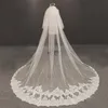 Real Pos 3 Meters Bling Sequins Lace Two Layers Cover Face Bridal Veil WITH Comb 2 T Cathedral Length Wedding Veil2948424