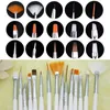 Hot 15st Nail Art UV Gel Design Brush Set målning Vit penna manikyrtips Tool #R356