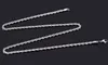 Collier de chaîne de corde de 2 mm, Wholesale16 "-24" bijoux de mode 925 colliers de bijoux plaqués argent estampillés HJIA1125