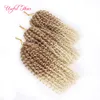 Hot Sell Malibob Crochet Hair 8Inch Kinky Curly Marley Braid Kanekalon Syntetiskt hårförlängning Marlybob Bug 3pcs/Lot Crochet Braids Hair