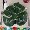 35x29 cm foglie di palma tropicale artificiale per le Hawaii Luau Decorazioni per feste di spiaggia Accessori per la decorazione della tavola per matrimoni G6956871626