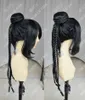 100% Brand New High Quality Fashion Picture full lace wigs>Final Fantasy / lulu / Braids Head + Wig Bag / Black Cosplay Wig