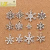 Noël MIXED Snowflake Charms 120pcs / lot Antique Argent Pendentifs Bijoux DIY L770 L738 L1607 L742 Fit Bracelets Colliers LM382727