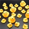 High Quality Baby Bath Water Duck Toy Sounds Mini Yellow Rubber Ducks Bath Small Duck Toy Children Swiming Beach Gifts Bath Toys GC50