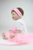 Levensechte prinses meisje herboren pop 22 inch realistische siliconen real touch pasgeboren baby's speelgoed met kleding kinderen verjaardagscadeau