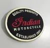 Indian Motorcycle Quality Leather 1901 Oval Motorcycle Biker Club MC Front Jacket Veste Patch détaillé Patch brodé