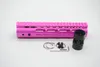 7 "9"10 "12"13.5 ''15 ''핑크 알루마이트 프리 플로우 Keymod 핸드 가드 레일 장착 시스템 스틸 배럴 너트