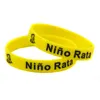 1PC Cute Mouse Logo Nino Rata Silicone Rubber Wristband Classic Decoration Games Gift Yellow Adult Size