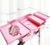 4 Colors Makeup Artist Train Box with LED Lights Station Trolley Studio Wheeled Case with Legs Cosmetic Case with Universal wheels8878501