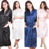 Wholesale- Brand Long Robe EmulationシルクソフトホームバスローブプラスサイズS-XXXLナイトガウンの女性着物ローブオートンム春冬夏