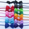 Adjustable Pet Dog Bow Tie Neck Accessory Necklace Collar Puppy Bright Color Pet Bow Mix Color HH7-302