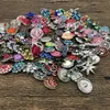 Jewelry Findings 50pcs/lot Mix Many styles 18mm Metal Snap Button Charm Rhinestone Styles Button rivca Snaps Jewelry NOOSA button C068