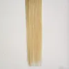 Ombre brésilienne cheveux raides Blonde trame de cheveux humains 1 paquets non remy 100g 1b613 100 cheveux humains tissage double trame 9679420