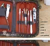 Wholesale- Stone Pattern Case+10 in 1 pcs Nail Clipper Kit Nail Care Set Pedicure Scissor Tweezer Knife Ear pick Utility Manicure Set Tools