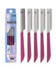5 pcs/box Straight Edge Stainless Steel Facial Eyebrow Razor Trimmer Shaper Shaver Blade Knife Hair Remover Tinkle
