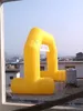 Good Quality Yellow Inflatable Arch Start Finish Line For Advertising With Removable Logo