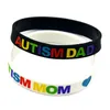 1pc Love Autism Dad and Mom Silicone Rubberen Polsband Een geweldige manier om uw steun voor hen te tonen