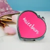 Miroir de poche coeur Miroir compact en argent avec résine Sticker Epoxy DIY Set Trail Order 5 pièces / Lot # M0838