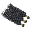 3 Stück Echthaar, tiefe Wellen, unverarbeitetes Malaysisches Haar, natürliche Farbe, lockiges Massenhaar zum Flechten, FDSHINE