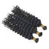 3pcs Human Hair Deep Wave Bulk Malaysian Unprocessed Hair Natural Color Curly Bulk Hair For Braiding FDSHINE