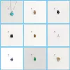 Fashionable natural stone beads pendant DIY jewelry wholesale color wholesale Gemstone Black agate tiger eye stone Turquoise free shipping