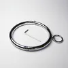 Latest Unisex Stainless Steel Bondage Neck Ring Collar Restraint Necklet Necklace Pins Locking Adult BDSM Sex Games Toy1814059