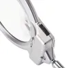 Table Lamps LED Desk Lamp Magnifying Glass Clamp with clip flexible arm white