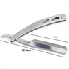 2 Stück Barber Rasiermesser mit gerader Kante, Klinge aus Edelstahl, zusammenklappbares Rasiermesser9132245