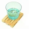 Целые 4pcs set подставки для ящика Cup Cup Pallet защитный коврик милый деревянный ретро-держатель милый мини-деревянный поддон подборы12714