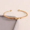 2017 Fashion texture female minimalist LOVE Letter Cuff Bangles bracelets For women Gold Silver Rose Gold 3 colors Valentine's Day Gift