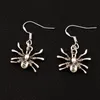 Crawling Spider Dangle & Chandelier Earrings 925 Silver Fish Ear Hook 40pairs/lot E037 19.4x29mm