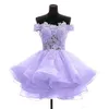 2017 Nouveau sexy Off the épaule Organza Short Homecoming Robes Sweetheart Graduation Dress Prom Prom Robe formelle WD10121588673