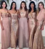 Sequins With Chiffon Long Style Girl Cool Bridesmaid Dress Chinese Mermaid A line Style Wedding Guest Dresses Inspiration8354230