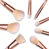 De'Lanci 8pcs Professional Makeup Brushes Foundation Blush Powder Concealer Eyeshadow Brush Beauty Tools Rose Gold Handle