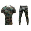 Atacado- Camuflagem Mens Compressão Conjuntos Calças Camisa Lycra Crossfit T-shirt Jogadores Homens Base Layer Casual Tops Leggings Marca Roupas